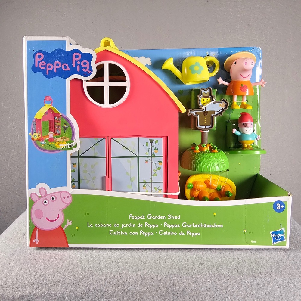 Peppa Pig Peppa's Garden Shed Playset with Figure and 5 Accessories F3658 New